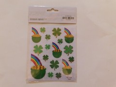 St Patricks paper crafts Pot of Gold Foiled stickers 34pc