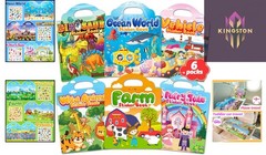 Educational Reusable Sticker Book for Toddlers – 6 Themes for Creative Play