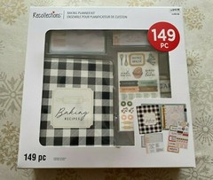 RECOLLECTION 179 PC BAKING RECIPE PLANNER KIT WALL ART ROLLING PIN ~ NEW