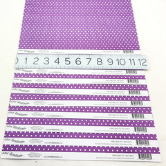 Darice Coredinations Scrapbook Paper Lot 12×12 Purple Small Dot 10 Sheets 2014