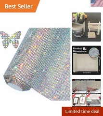 Transform Your Car with 81,000 Crystal AB Bling Rhinestone Stickers – 15.8″ x…