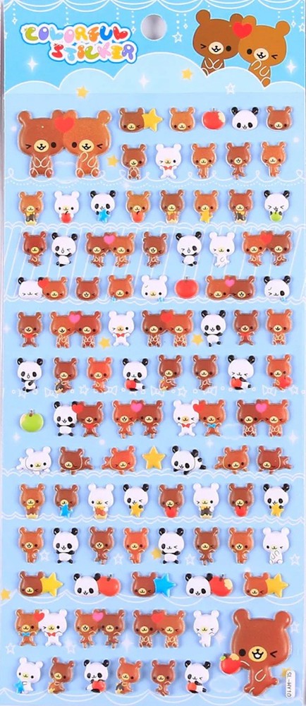 Love Bears Puffy Sticker Sheet