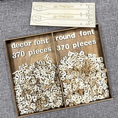 740 Pieces Half Inch Mini Blank Wood Lowercase, Lowercase (H)0.3-0.5 in