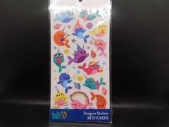 Hello Hobby Gnarly Narwhal flat stickers 38 stickers