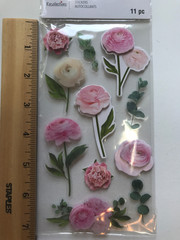 Recollections Flowers Stickers Lot Scrapbook Lavender Roses Journal Garden