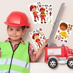 48 Sheets Firefighter Stickers for Kids DIY Craft Party Supplies – 8 Designs
