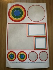 Lot Vintage 1981 Current Bright & Bold Seals Stickers Rainbow Star Heart Circle