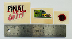 RETRO STICKER LOT Horror Ghost Raven Spider Black Cat Insects Blood Severed Hand