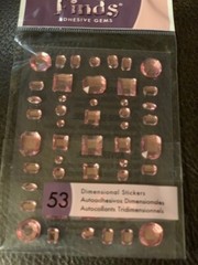 PINK GEMSTONES Sticko Precious Finds Adhesive GEMS Rhinestones PINK Crystals 50p