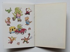 Vintage Funny Dinosaur Stickers NEW Hallmark 4 Sheets + Dover Book 4 Pages 1991