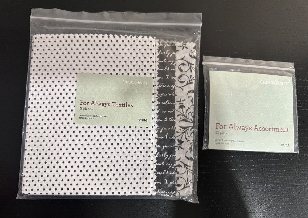 CTMH «For Always» – (1) Assortment Z1811 & (1) Textiles Z1820 *New*