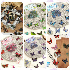 Butterfly Stickers Waterproof PET Decals for Scrapbooking Journals Planners