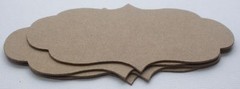 {4} ORNATE BRACKET LABELS – Bare Chipboard Die Cuts – Embellishment Notes