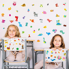 1300PCS Adorable Stickers, Farm/Marine/Wild Animals, Vehicles, Dinosaurs, Food,