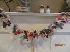 Fabric Rustic Style Holiday Garland,Rustic Christmas Garland,Rustic Wedding Garl