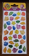 Creative Play Purple Peach Ltd, foil sea shell stickers, NIP