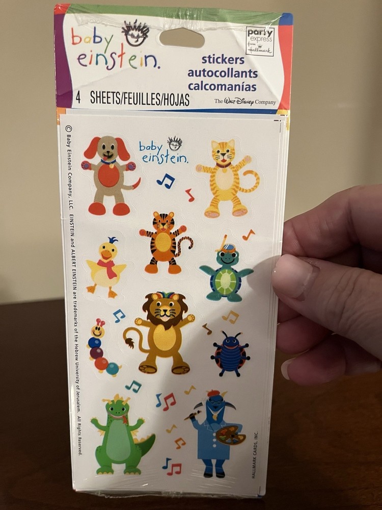 Baby Einstein Stickers By Hallmark – 4 Sheets In Package – New