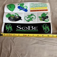 Vintage Sobe Headshok Mountain Bike Racing Team Sticker Decal Sheets