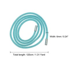 6mm x 120cm Rhinestone Rope Crystal Rope Blue Mesh White Diamond