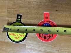 Vintage Set of 1970s Mystery Sticker, Design Center Kansas Dirty Old Men Love 3”