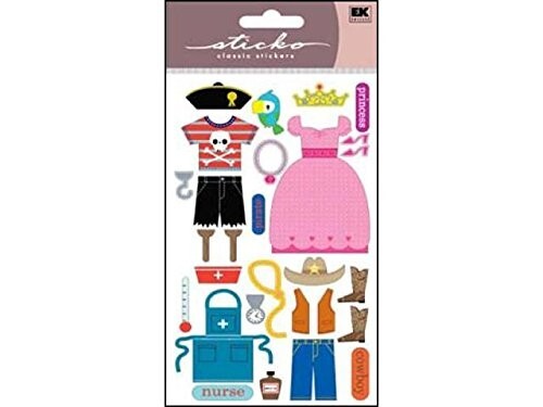 Sticko Dimensional Stickers Kids Dress up-Costume Party Princess Pirate Nurse-DR