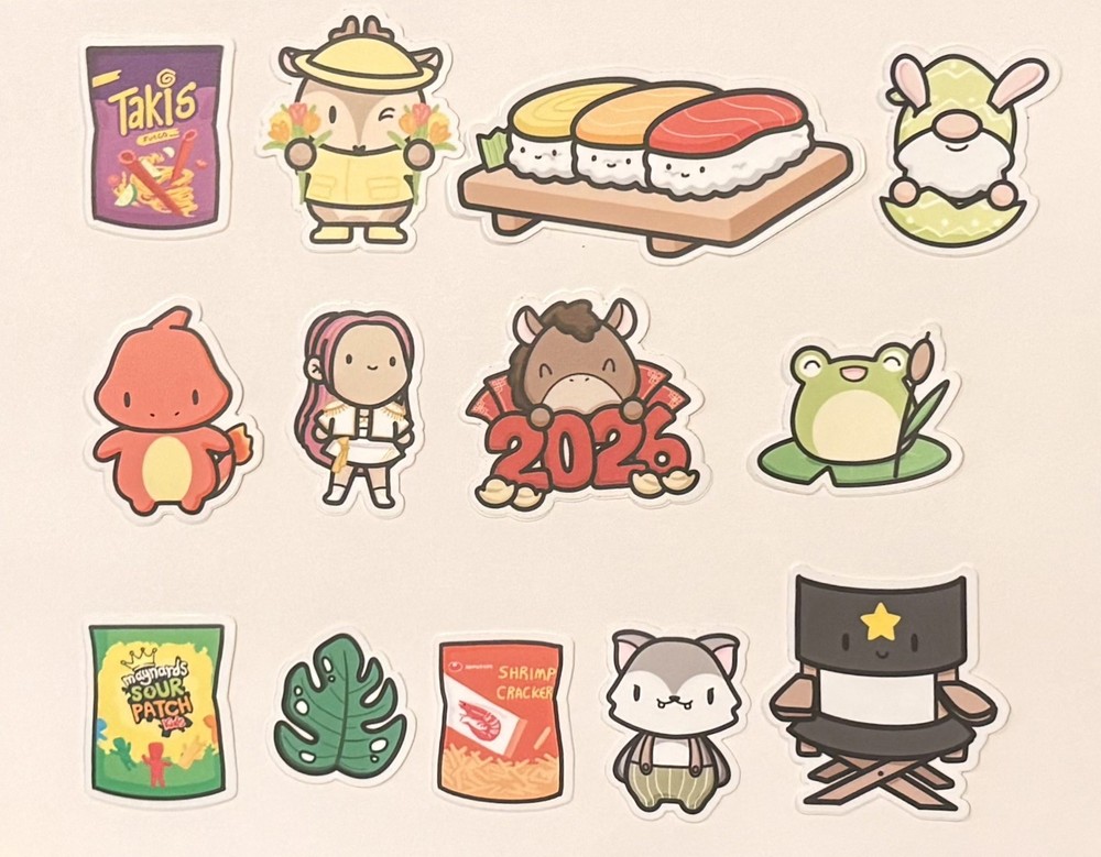 Hubman and Chubgirl Lot of 13 Diecut Stickers NEW