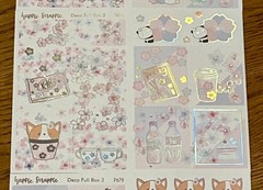NEW *Sold Out* Happie Scrappie Sakura Blossom 🌸 3 sheets Deco Full Box Stickers