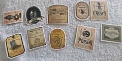 10 Dark Acedemia Apothecary Labels Vintage Style Halloween Drought Tonic Potion