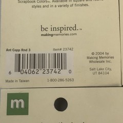 48 Making Memories Decorative Brads Antique Copper Round 3mm Scrapbook 4 Packs