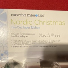 Creative Memories Nordic Christmas Die-Cut Paper Ribbon 4 Rolls Christmas