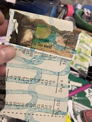 Unique Handmade Scrap Paper Art Journal Mixed Media Embellishments