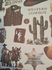 30 Pgs Of Washi Stickers & 20 Sheets Of Ephemera Papers New Style Wild Wild West