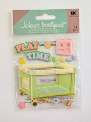 VERY RARE Jolee’s Baby Toddler Play Pen & Toys Pack-N-Play Scrapbooking Stickers