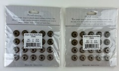 Daisy Hill Simple Snaps for Scrapbooking Card Making Pewter Brass 2 Packs of 20
