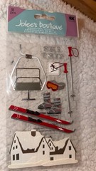 Rare! Jolee’s Boutique 3-D stickers SKI VACATION Winter Theme 71145