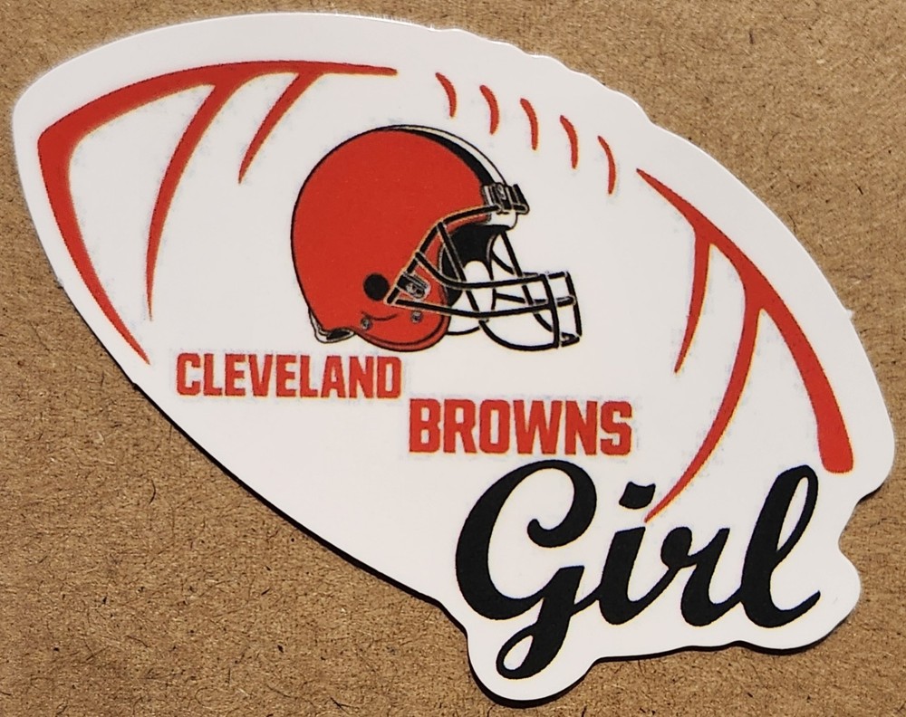 Cleveland Browns Girl die-cut decal sticker