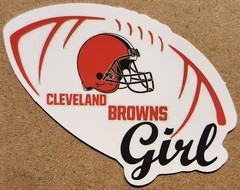 Cleveland Browns Girl die-cut decal sticker