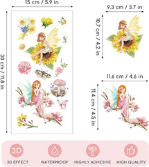 Fairy Rub on Transfers for Crafts and Furniture,Transfer Decals Stickers with El