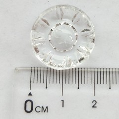 Chenkou Craft New 50pcs 20mm Clear Flower Plastic Buttons Sewing Craft 2 Holes