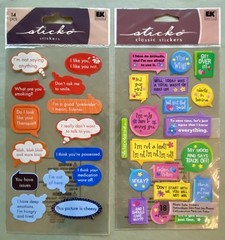 Lot of Various Caption Stickers! 22+ Sheets Stickopotamus, Little Yellow Bicycle