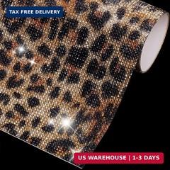 12000PCS Leopard Print Rhinestone Sticker with 2mm Rhinestone Crystal Bling Self