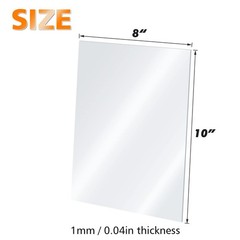 20 Pack 8×10″ Clear Acrylic Sheets 0.04″ Thick – Crafting, DIY, Picture Frame Gl