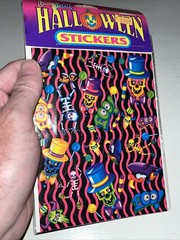 Lisa Frank Vintage Halloween 72 Sticker Pack Skeletons, Multiple Sheets NOS