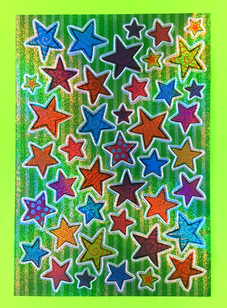 Glittery Stars Sticker Sheet