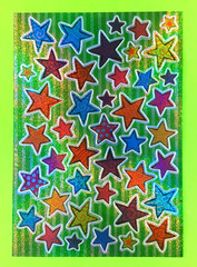 Glittery Stars Sticker Sheet
