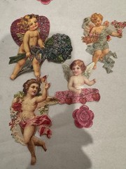 80+ Vintage Valentine Ephemera Lot Cupid Cherub Victorian Journal Mixed Media