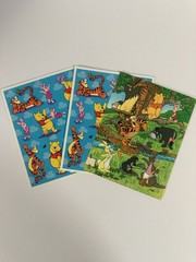 Vintage Disney Winnie The Pooh Sticker Lot 90s Hallmark Scrapbook Sheets