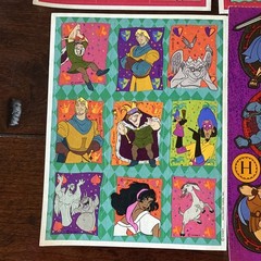 VTG 90s Disney Hercules Notre Dame Pocahontas Aladdin Stickers 6 Sheets