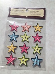 RECOLLECTIONS STICKERS GLITTER W/GEMS STARS MULTI-COLOR GLITTER WITH GEMS STARS