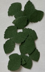 GREEN DARK ROSE LEAF Die-cut Embellishment(20pc)Jolees•Flower•Garden•Long Stem